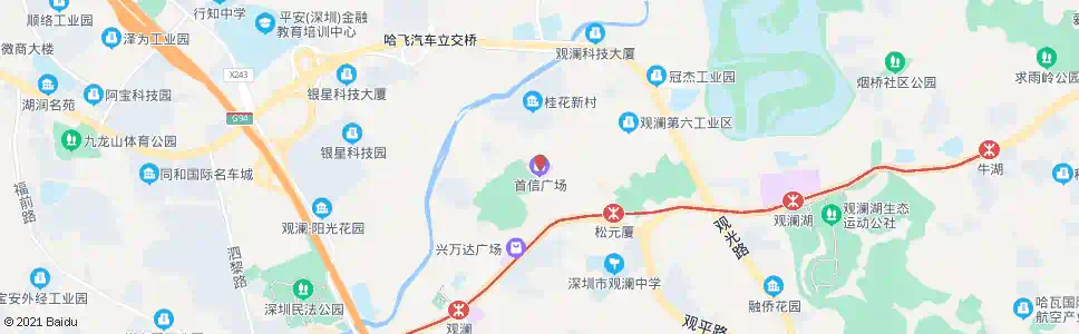 深圳首信广场_公交站地图_深圳公交_妙搜公交查询2025