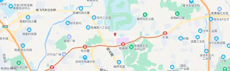 深圳观澜湖新城总站_公交站地图_深圳公交_妙搜公交查询2025