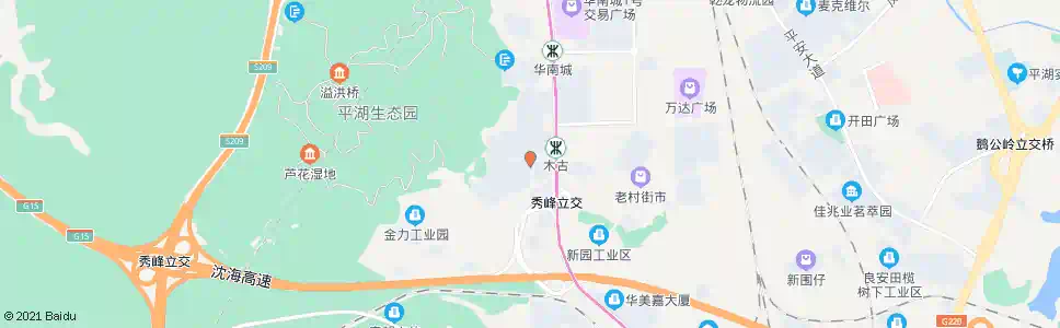 深圳上木古村_公交站地图_深圳公交_妙搜公交查询2025