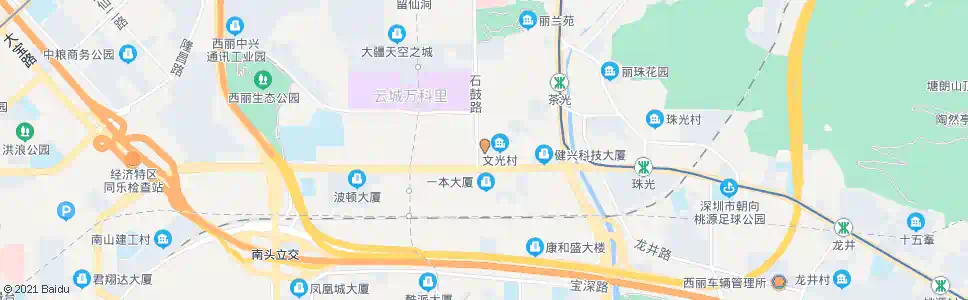 深圳西丽派出所_公交站地图_深圳公交_妙搜公交查询2025