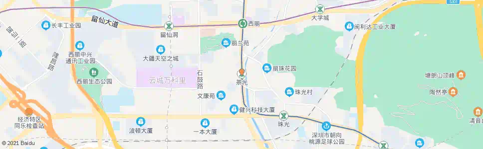 深圳茶光1_公交站地图_深圳公交_妙搜公交查询2025
