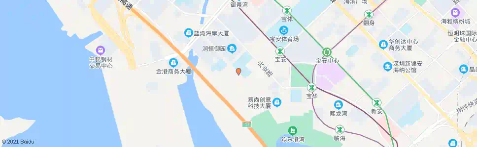 深圳新安中学高中部_公交站地图_深圳公交_妙搜公交查询2025