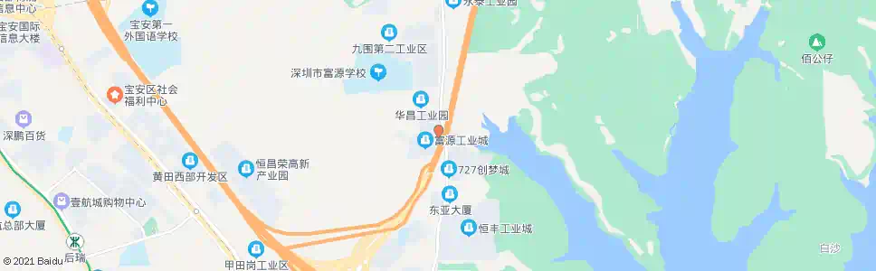 深圳富源工业区东门_公交站地图_深圳公交_妙搜公交查询2025