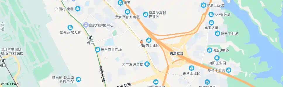 深圳黄田_公交站地图_深圳公交_妙搜公交查询2025