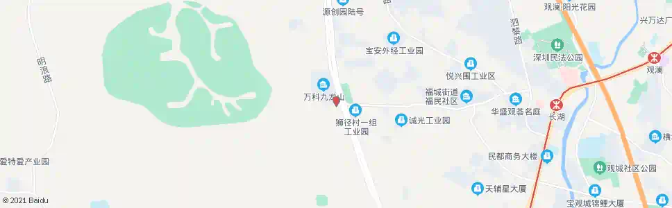 深圳九龙山花园总站_公交站地图_深圳公交_妙搜公交查询2025