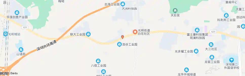 深圳白花塘_公交站地图_深圳公交_妙搜公交查询2025