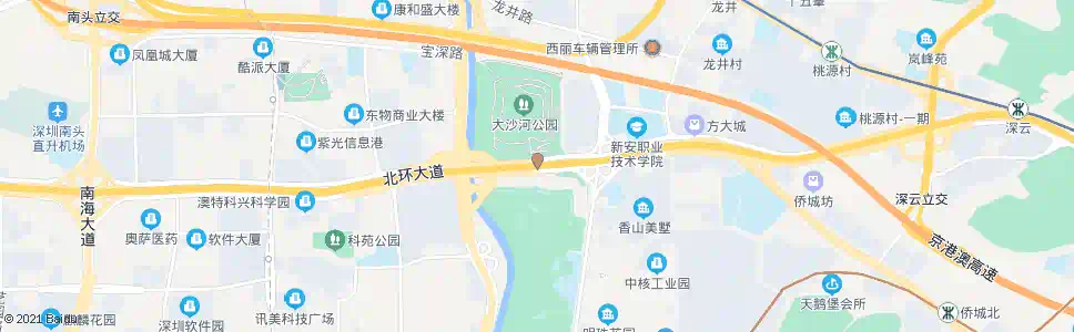 深圳大沙河公园_公交站地图_深圳公交_妙搜公交查询2025