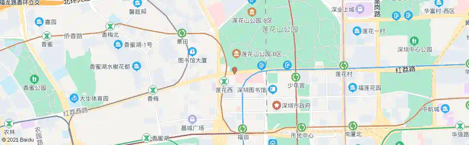 深圳莲花山西1_公交站地图_深圳公交_妙搜公交查询2025