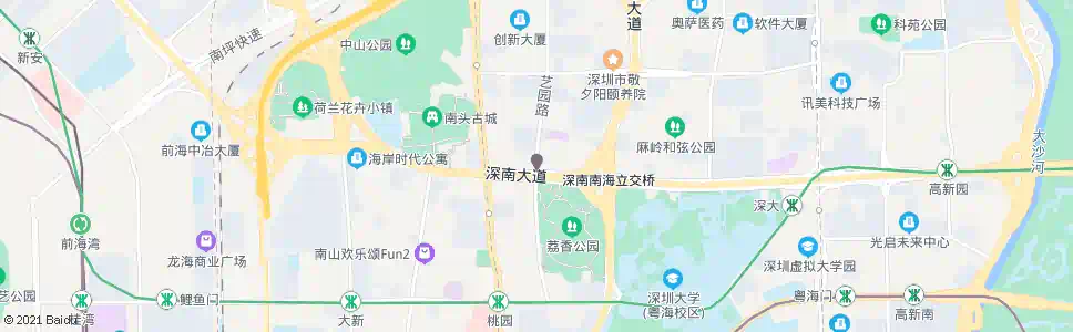 深圳艺园深南立交_公交站地图_深圳公交_妙搜公交查询2025