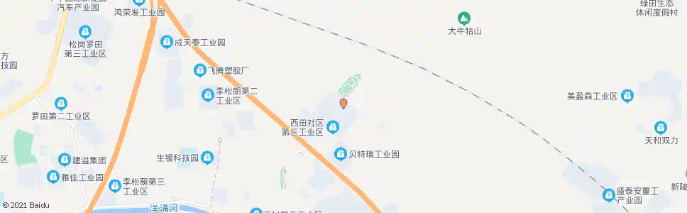 深圳西田第三工业区_公交站地图_深圳公交_妙搜公交查询2025