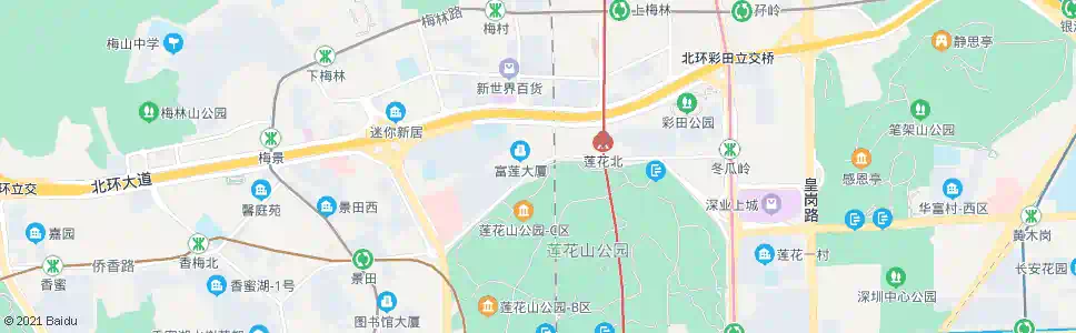 深圳莲花北村1_公交站地图_深圳公交_妙搜公交查询2025