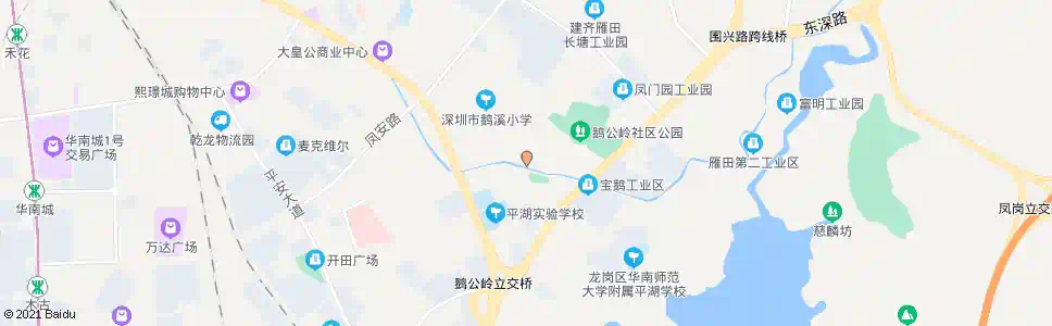 深圳鹅公岭市场_公交站地图_深圳公交_妙搜公交查询2025