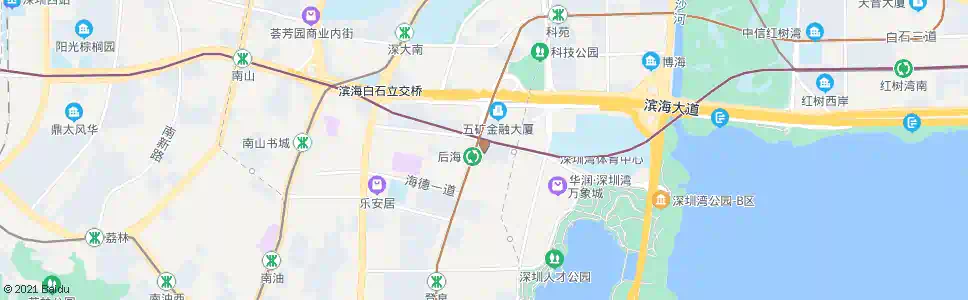 深圳后海立交_公交站地图_深圳公交_妙搜公交查询2025