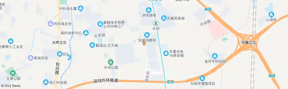 深圳东长长凤路口_公交站地图_深圳公交_妙搜公交查询2025