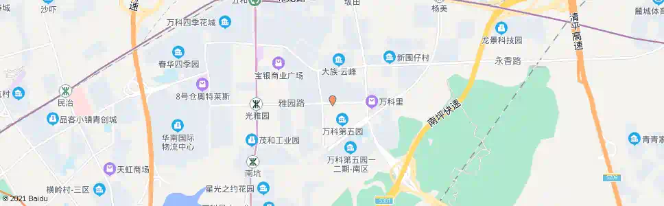 深圳万科五园幼儿园_公交站地图_深圳公交_妙搜公交查询2025