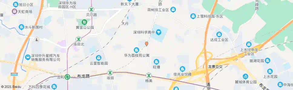 深圳华为荔枝苑西区东门_公交站地图_深圳公交_妙搜公交查询2025