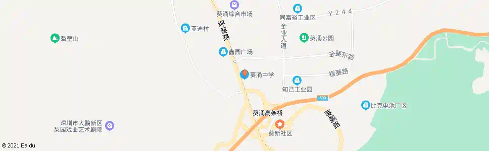 深圳葵涌中学_公交站地图_深圳公交_妙搜公交查询2025