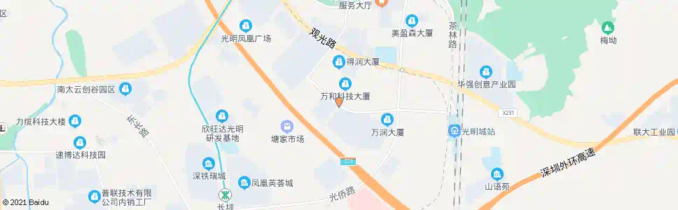 深圳光明留学生创业园_公交站地图_深圳公交_妙搜公交查询2025