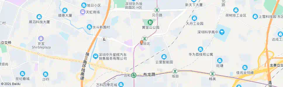 深圳坂田市场_公交站地图_深圳公交_妙搜公交查询2025