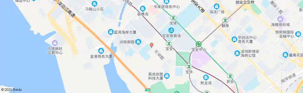深圳西岸花园西_公交站地图_深圳公交_妙搜公交查询2025