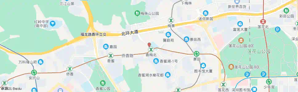 深圳福田外语学校西_公交站地图_深圳公交_妙搜公交查询2025