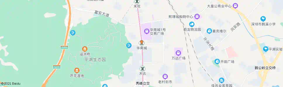 深圳华南城_公交站地图_深圳公交_妙搜公交查询2025
