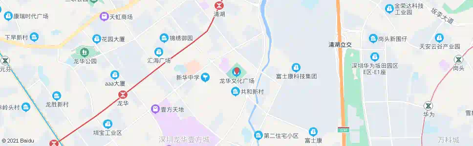深圳龙华文化广场_公交站地图_深圳公交_妙搜公交查询2025
