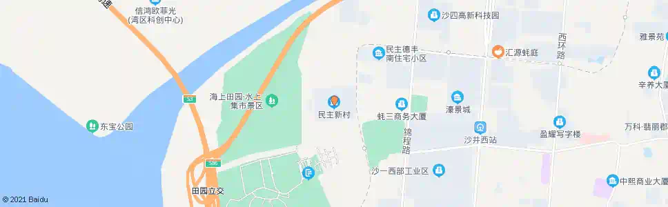 深圳民主村委_公交站地图_深圳公交_妙搜公交查询2025
