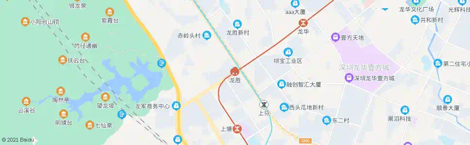 深圳龙胜地铁站东_公交站地图_深圳公交_妙搜公交查询2025