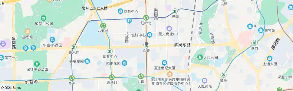 深圳园岭村_公交站地图_深圳公交_妙搜公交查询2025