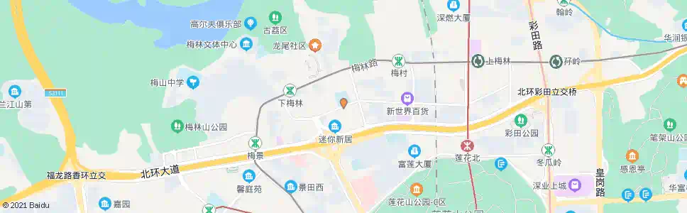 深圳梅林中学_公交站地图_深圳公交_妙搜公交查询2025