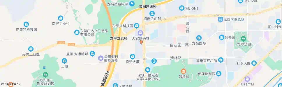深圳龙岗天安数码城_公交站地图_深圳公交_妙搜公交查询2025