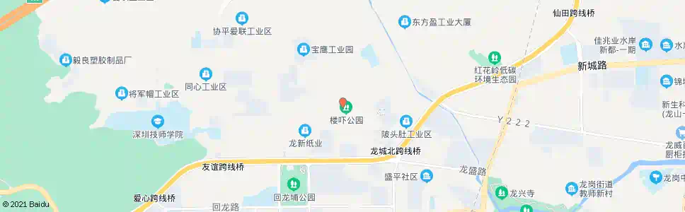 深圳对面岭工业区_公交站地图_深圳公交_妙搜公交查询2025