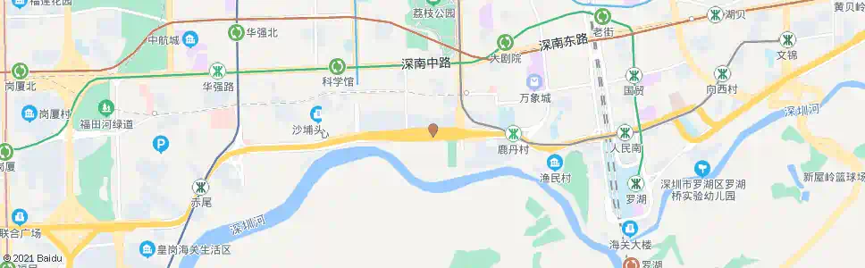 深圳滨江新村2_公交站地图_深圳公交_妙搜公交查询2025