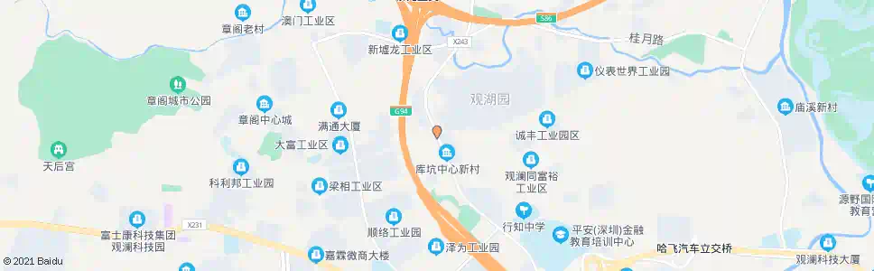 深圳观湖园_公交站地图_深圳公交_妙搜公交查询2025