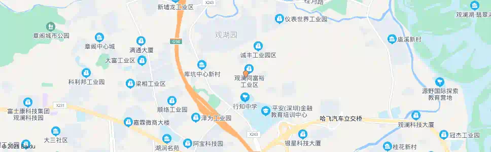 深圳库坑同富裕工业区_公交站地图_深圳公交_妙搜公交查询2025