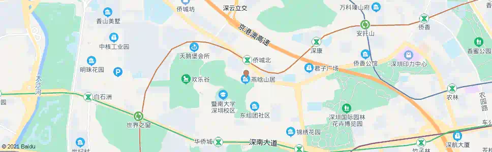 深圳华侨城医院南_公交站地图_深圳公交_妙搜公交查询2025