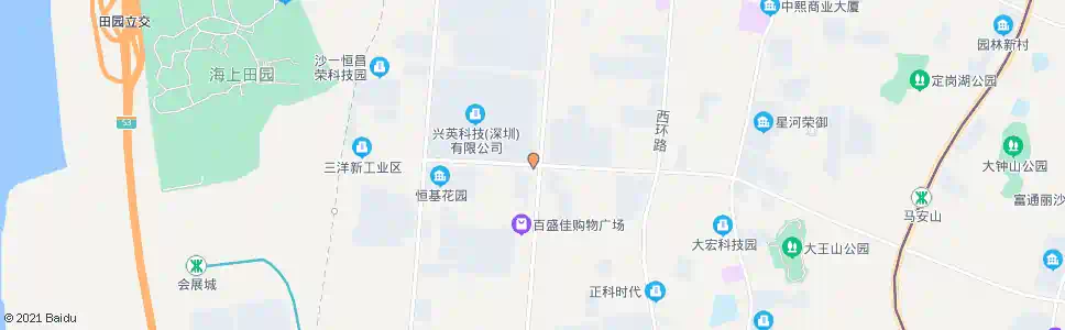 深圳蚝一西部工业园_公交站地图_深圳公交_妙搜公交查询2025