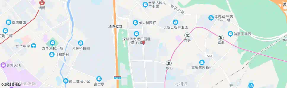 深圳华为基地_公交站地图_深圳公交_妙搜公交查询2025