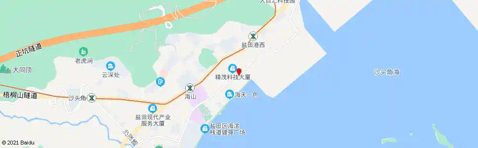 深圳盐田精茂城_公交站地图_深圳公交_妙搜公交查询2025