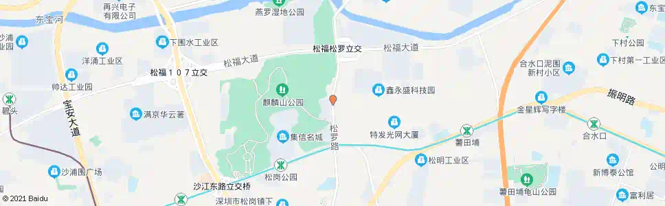 深圳松岗公园东_公交站地图_深圳公交_妙搜公交查询2025