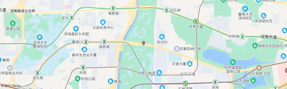 深圳沙河信息园_公交站地图_深圳公交_妙搜公交查询2025