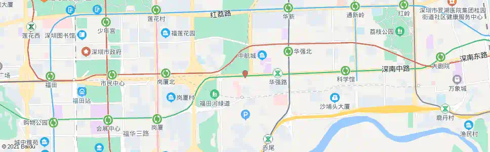 深圳上海宾馆西1_公交站地图_深圳公交_妙搜公交查询2025