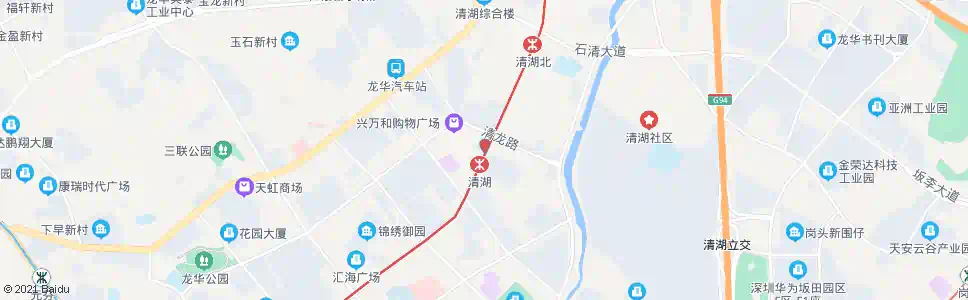 深圳清湖地铁公交接驳站_公交站地图_深圳公交_妙搜公交查询2025