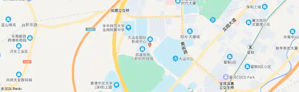 深圳体育运动学校东_公交站地图_深圳公交_妙搜公交查询2025