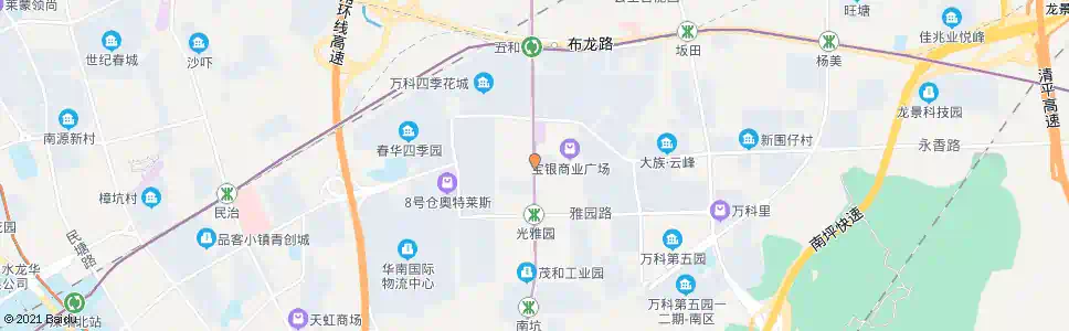 深圳光雅园路口_公交站地图_深圳公交_妙搜公交查询2025