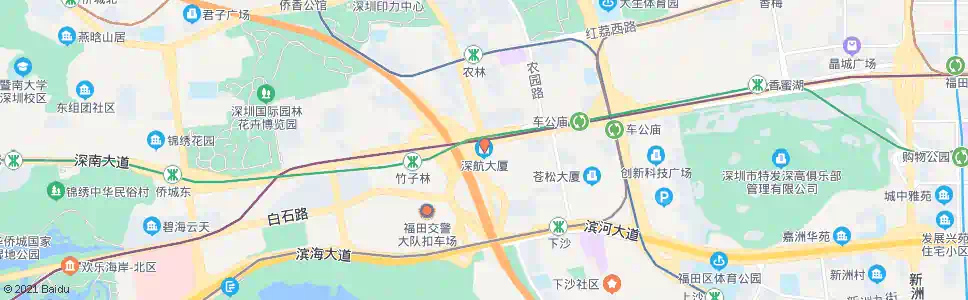 深圳深航大厦1_公交站地图_深圳公交_妙搜公交查询2025