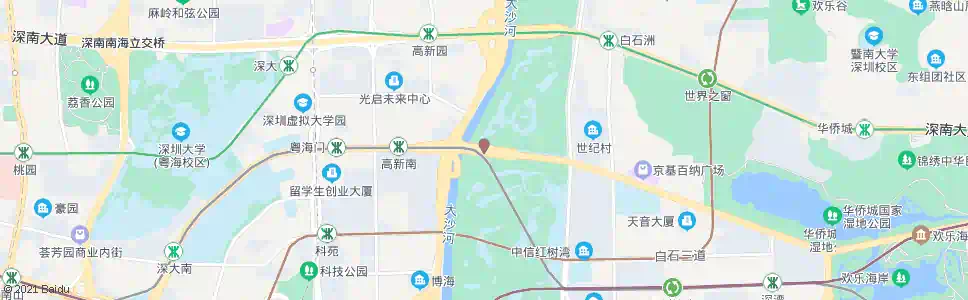 深圳联通沙河站_公交站地图_深圳公交_妙搜公交查询2025