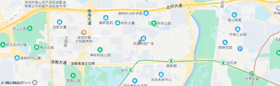 深圳科技园2_公交站地图_深圳公交_妙搜公交查询2025