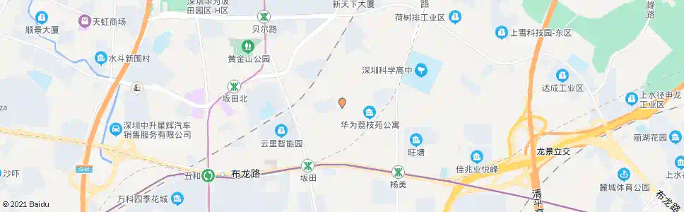 深圳华为荔枝苑西区西门_公交站地图_深圳公交_妙搜公交查询2025
